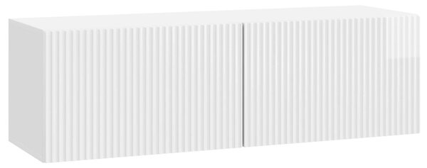Fali TV szekrény Magasfényű Fehér 98 x 31 x 30 cm Szerelt Fa