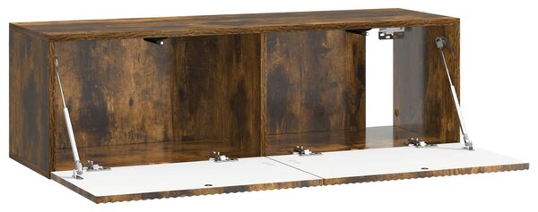 Fali TV szekrény Füstös Tölgy 98 x 31 x 30 cm Szerelt Fa