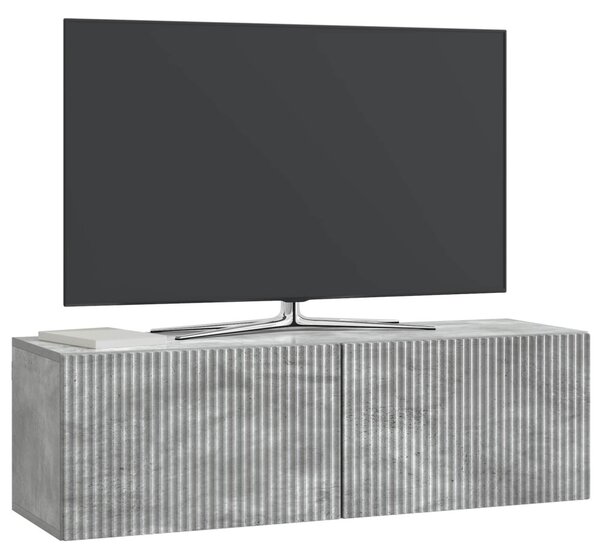 Fali TV szekrény Betonszürke 98 x 31 x 30 cm Szerelt Fa