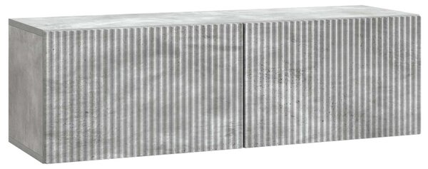 Fali TV szekrény Betonszürke 98 x 31 x 30 cm Szerelt Fa