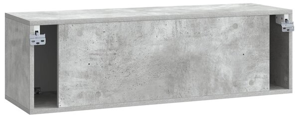 Fali TV szekrény Betonszürke 98 x 31 x 30 cm Szerelt Fa
