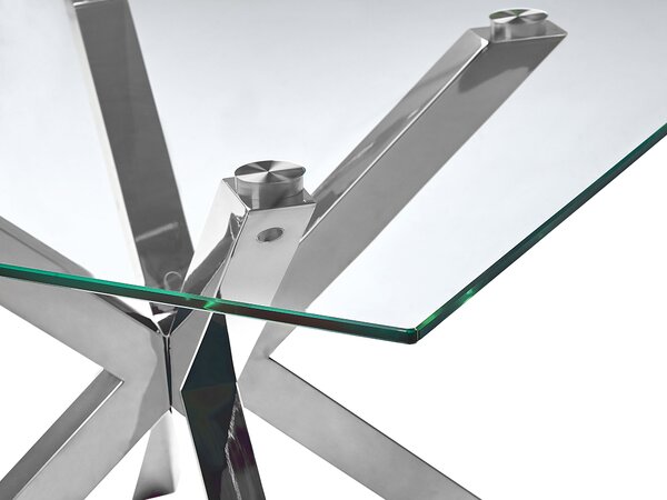 Dohányzóasztal STARLIGHT Edzett üveg Ezüst
