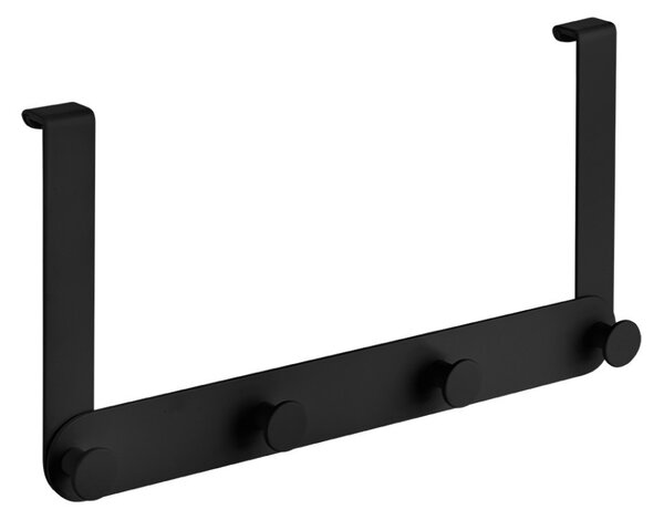 LAVEO MIRI négyes akasztó zuhanykabinhoz ütközővel és szivaccsal (170x325x39 mm), fekete