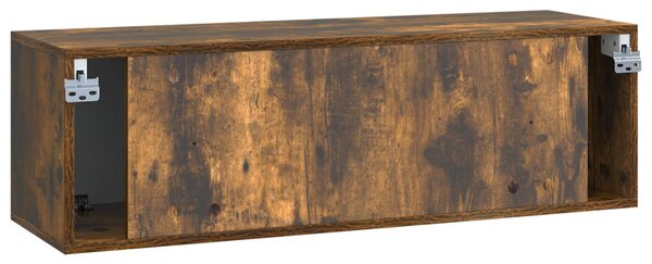 Fali TV szekrény Füstös Tölgy 98 x 31 x 30 cm Szerelt Fa