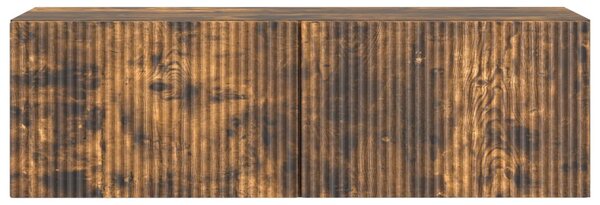 Fali TV szekrény Füstös Tölgy 98 x 31 x 30 cm Szerelt Fa