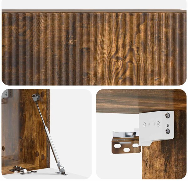 Fali TV szekrény Füstös Tölgy 98 x 31 x 30 cm Szerelt Fa