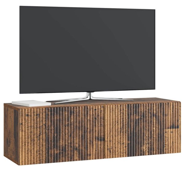 Fali TV szekrény Antik Fa 98 x 31 x 30 cm Szerelt Fa