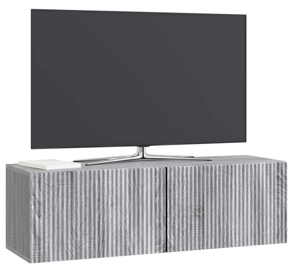 Fali TV szekrény Szürke Sonoma 98 x 31 x 30 cm Szerelt Fa
