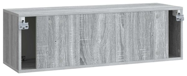 Fali TV szekrény Szürke Sonoma 98 x 31 x 30 cm Szerelt Fa