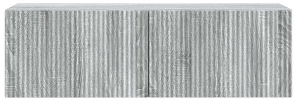 Fali TV szekrény Szürke Sonoma 98 x 31 x 30 cm Szerelt Fa
