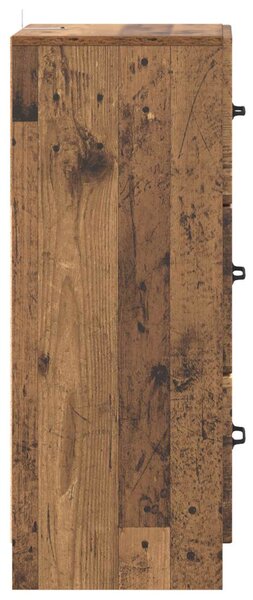 Fiókos szekrény Antik Fa 33 x 34,5 x 87 cm Szerelt Fa