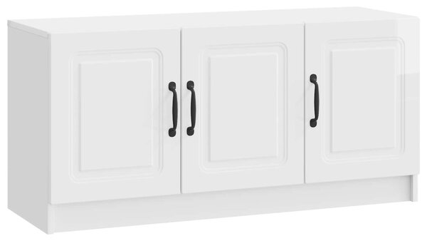 TV szekrény Magasfényű Fehér 99 x 34,5 x 47 cm Szerelt Fa