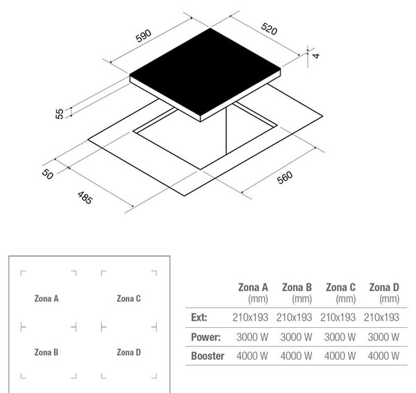 Pando PI-3211 indukciós főzőlap