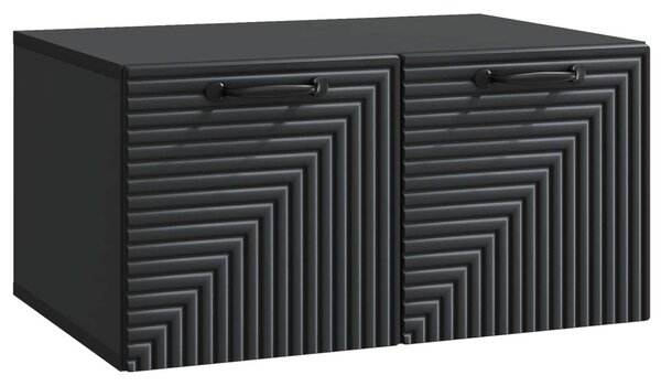 Fali TV szekrény Fekete 59,5 x 41 x 30 cm Szerelt Fa