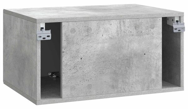 Fali TV szekrény Betonszürke 59,5 x 41 x 30 cm Szerelt Fa