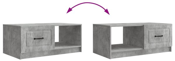 Dohányzóasztal Betonszürke 90 x 50 x 37 cm Szerelt Fa