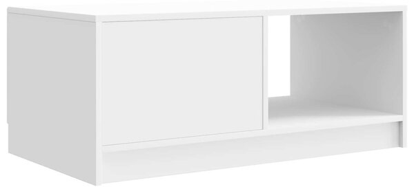 Dohányzóasztal Magasfényű Fehér 90 x 50 x 37 cm Szerelt Fa