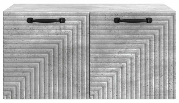 Fali TV szekrény Betonszürke 59,5 x 41 x 30 cm Szerelt Fa