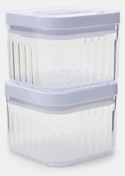 Sinsay - Bordázott ételtároló dobozok fedéllel, szett 2pack - clear