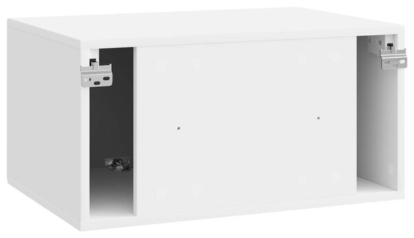 Fali TV szekrény Magasfényű Fehér 59,5 x 41 x 30 cm Szerelt Fa