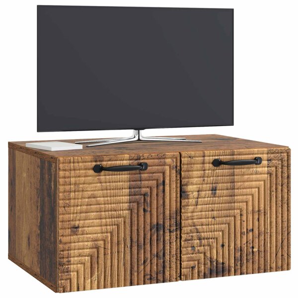Fali TV szekrény Antik Fa 59,5 x 41 x 30 cm Szerelt Fa