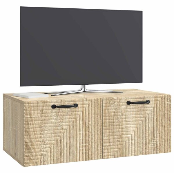 Fali TV szekrény Sonoma Tölgy 78,5 x 41 x 30 cm Szerelt Fa