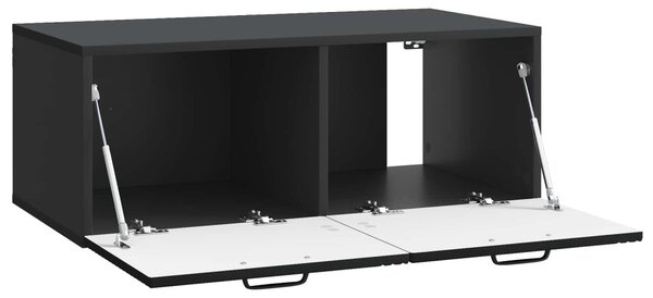 Fali TV szekrény Fekete 78,5 x 41 x 30 cm Szerelt Fa