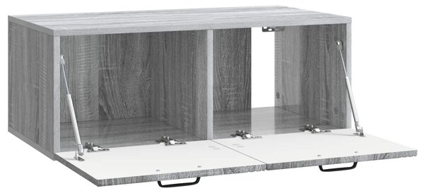 Fali TV szekrény Szürke Sonoma 78,5 x 41 x 30 cm Szerelt Fa