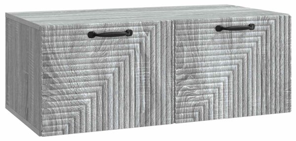 Fali TV szekrény Szürke Sonoma 78,5 x 41 x 30 cm Szerelt Fa