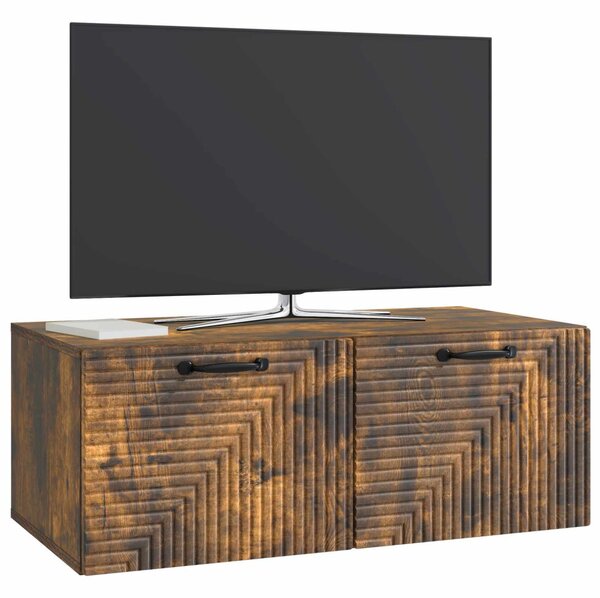 Fali TV szekrény Füstös Tölgy 78,5 x 41 x 30 cm Szerelt Fa