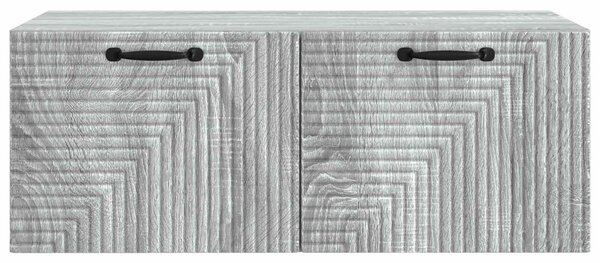 Fali TV szekrény Szürke Sonoma 78,5 x 41 x 30 cm Szerelt Fa