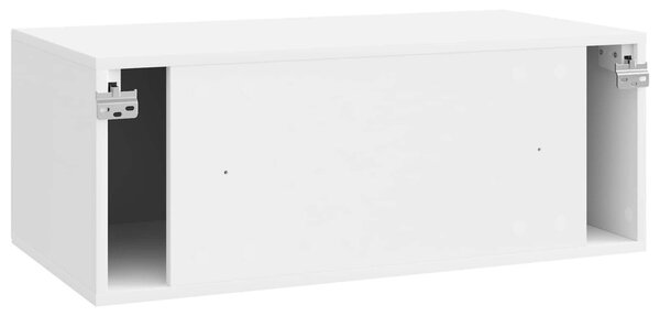 Fali TV szekrény Magasfényű Fehér 78,5 x 41 x 30 cm Szerelt Fa