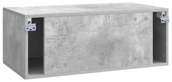 Fali TV szekrény Betonszürke 78,5 x 41 x 30 cm Szerelt Fa