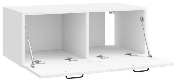 Fali TV szekrény Magasfényű Fehér 78,5 x 41 x 30 cm Szerelt Fa