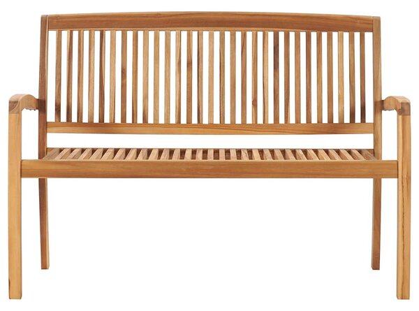 Tömör tíkfa rakásolható kerti pad párnával 128,5 cm