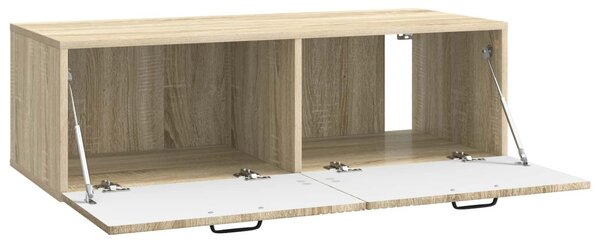 Fali TV szekrény Sonoma Tölgy 98 x 41 x 30 cm Szerelt Fa