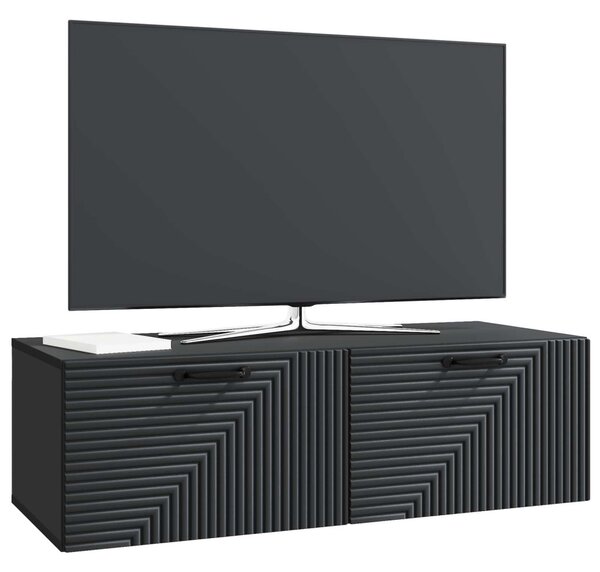 Fali TV szekrény Fekete 98 x 41 x 30 cm Szerelt Fa