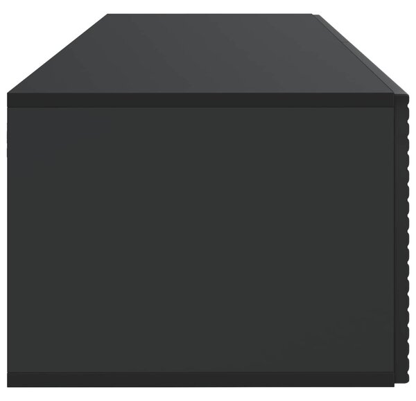 Fali TV szekrény Fekete 98 x 41 x 30 cm Szerelt Fa