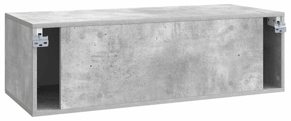 Fali TV szekrény Betonszürke 98 x 41 x 30 cm Szerelt Fa