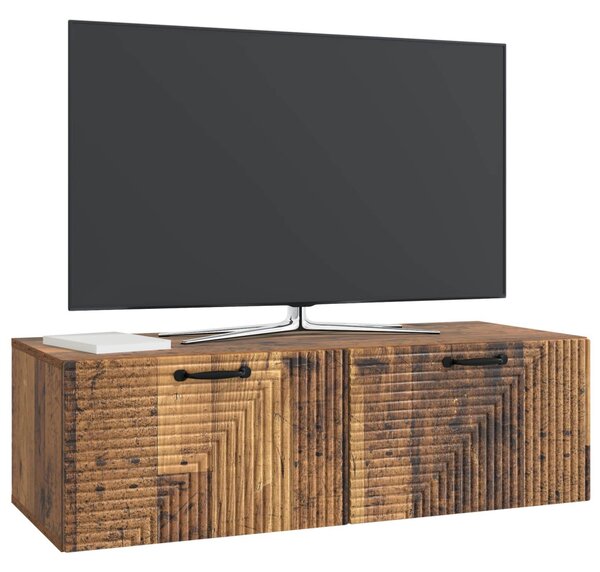Fali TV szekrény Antik Fa 98 x 41 x 30 cm Szerelt Fa