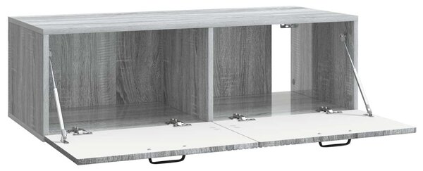 Fali TV szekrény Szürke Sonoma 98 x 41 x 30 cm Szerelt Fa