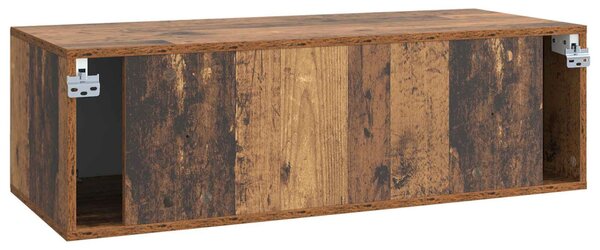 Fali TV szekrény Antik Fa 98 x 41 x 30 cm Szerelt Fa