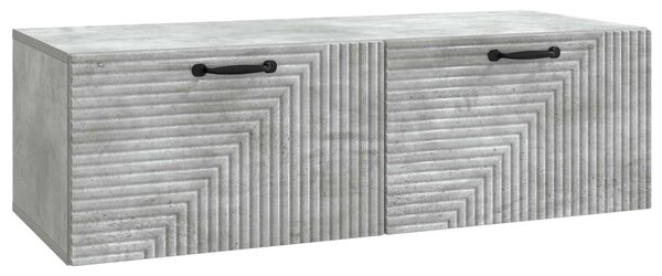 Fali TV szekrény Betonszürke 98 x 41 x 30 cm Szerelt Fa