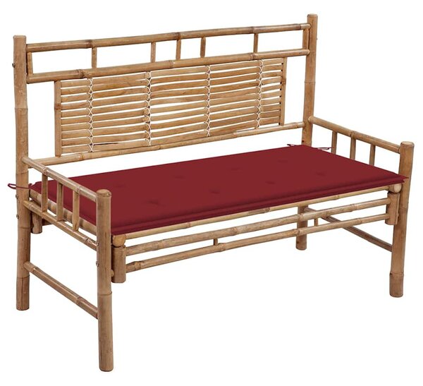 Bambusz kerti pad párnával 120 cm
