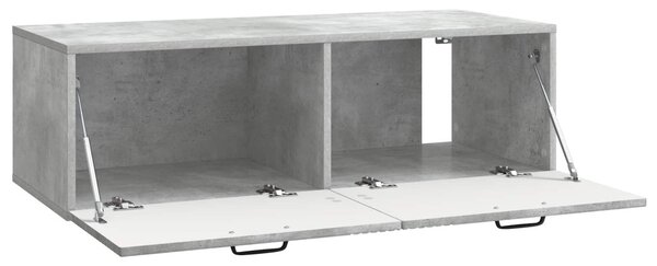 Fali TV szekrény Betonszürke 98 x 41 x 30 cm Szerelt Fa