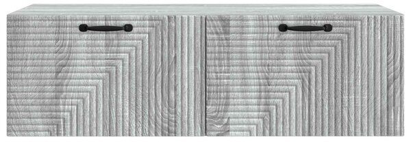 Fali TV szekrény Szürke Sonoma 98 x 41 x 30 cm Szerelt Fa