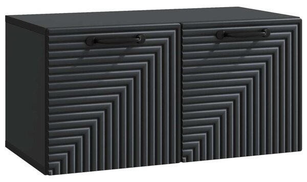 Fali TV szekrény Fekete 59,5 x 31 x 30 cm Szerelt Fa