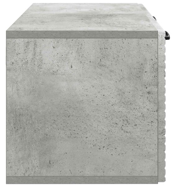 Fali TV szekrény Betonszürke 59,5 x 31 x 30 cm Szerelt Fa