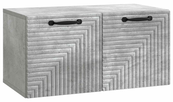 Fali TV szekrény Betonszürke 59,5 x 31 x 30 cm Szerelt Fa
