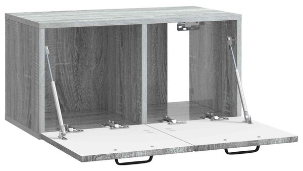 Fali TV szekrény Szürke Sonoma 59,5 x 31 x 30 cm Szerelt Fa